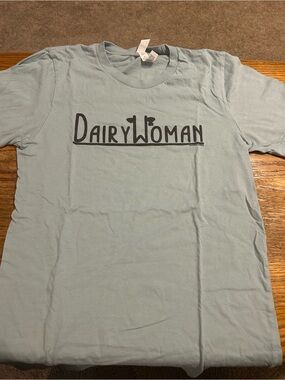 Sage Green DairyWoman Graphic Tee - Women's Short Sleeve